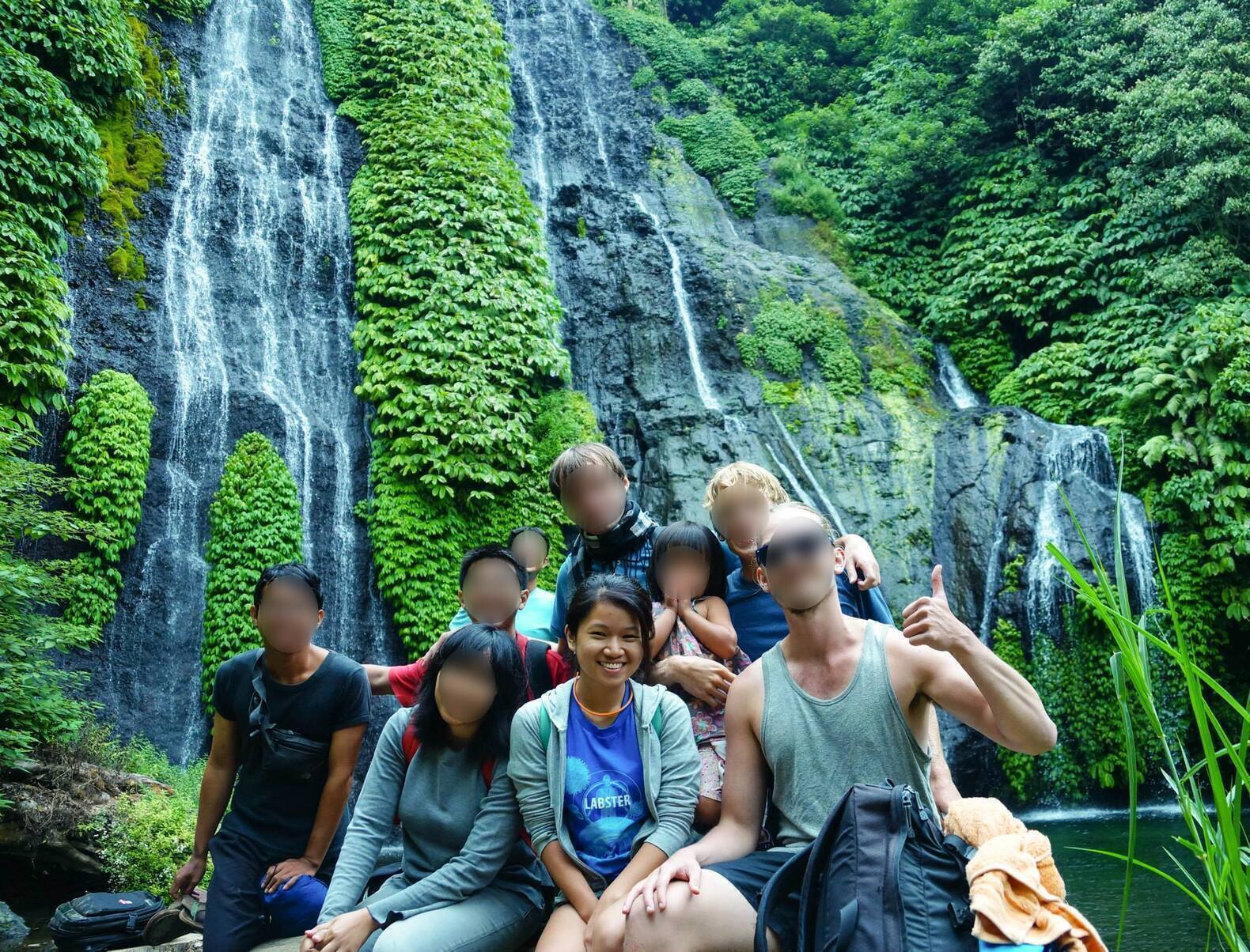 visiting the Banyumala Waterfalls in Bali