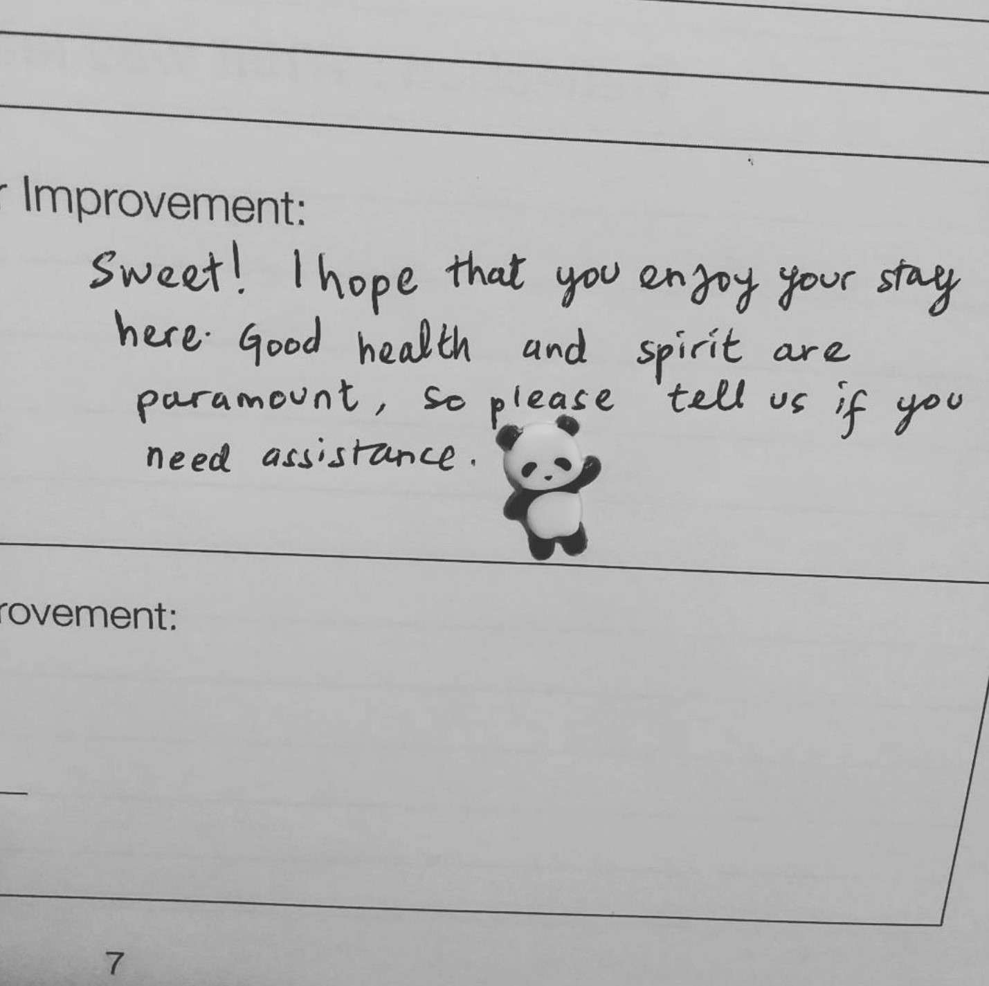 Bali supervisor's encouraging comment