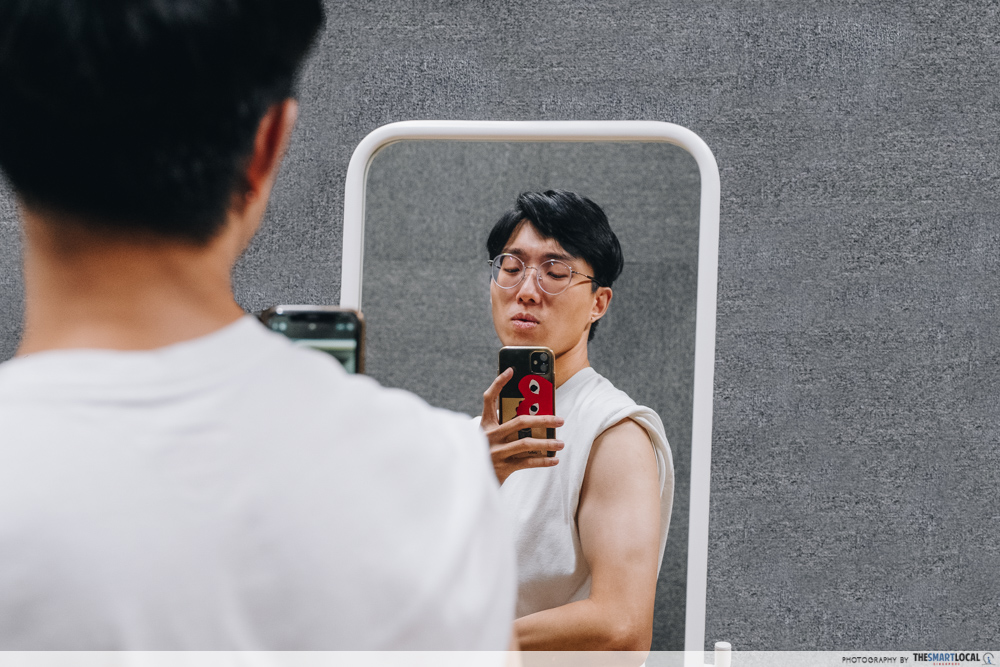 Mirror Selfie Guy Flexing