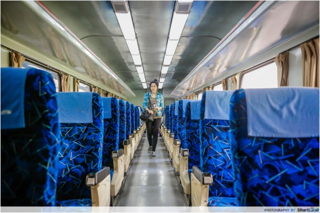 KTM shuttle tebrau - seats on the train