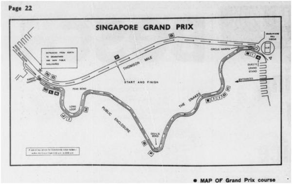 old singapore grand prix map, south buona vista road