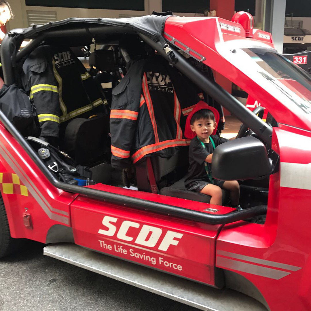 kid-friendly activities in Singapore - fire station open house