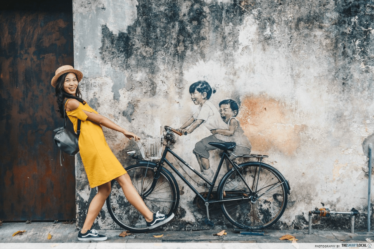 penang street art cycle