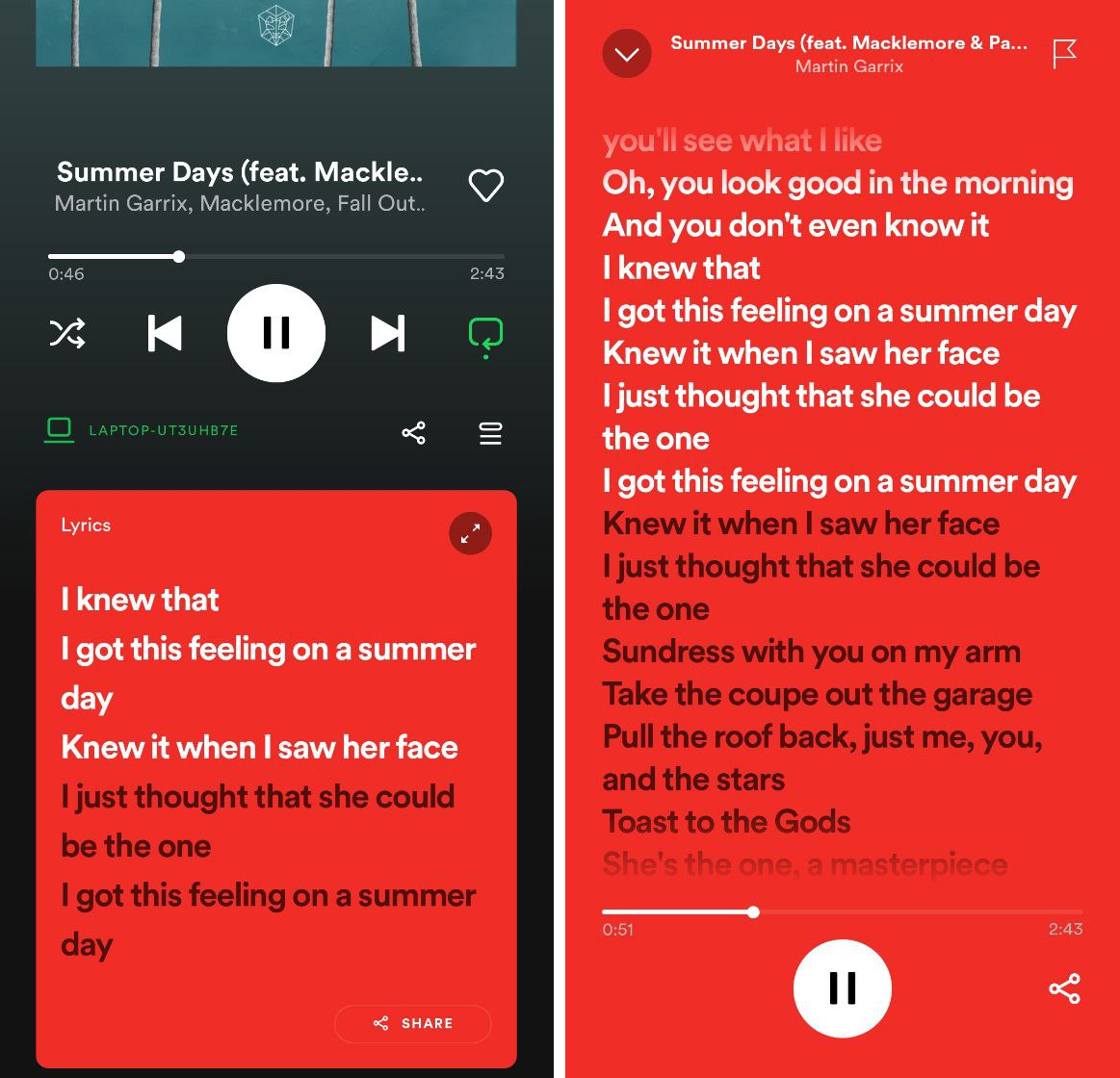 Spotify Hacks - Lyrics Display