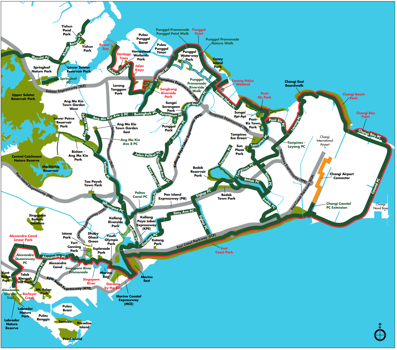 hiking trails in Singapore - Round Island Route