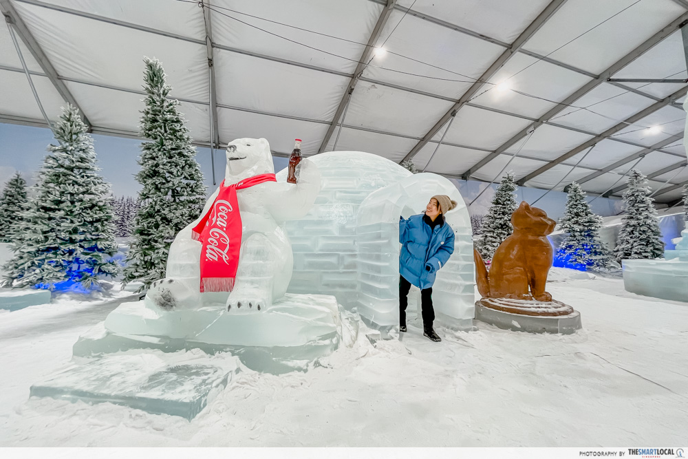 igloo and sculptures