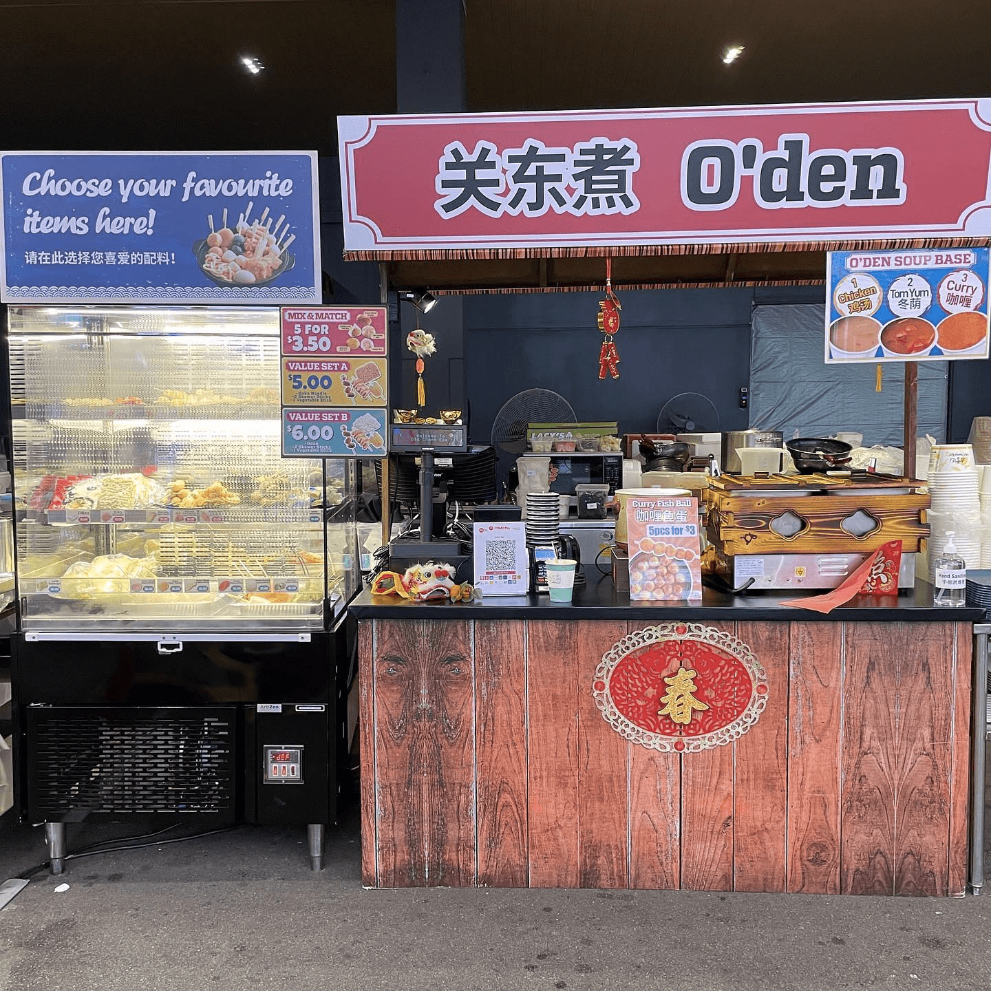 Food stalls at old chang kee festive fair 
