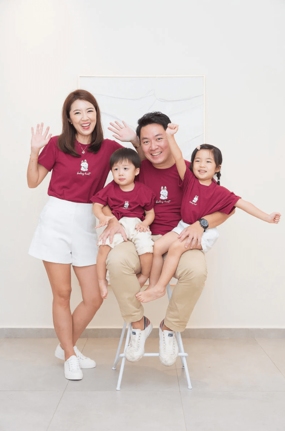 Dressed in Gabe fam tees for CNY