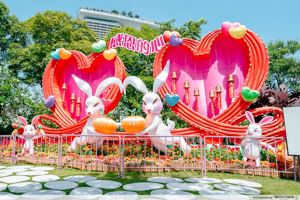 rabbit display at river hongbao 2023 at gardens by the bay 
