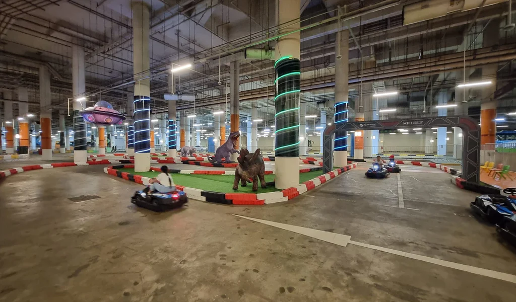space themed go-karting