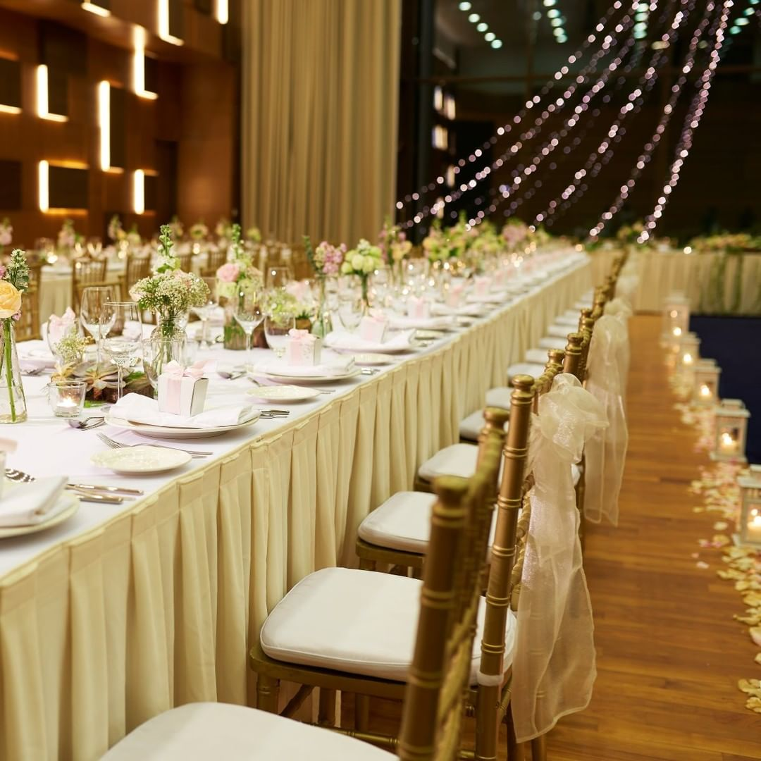 Changi Cove wedding long tables