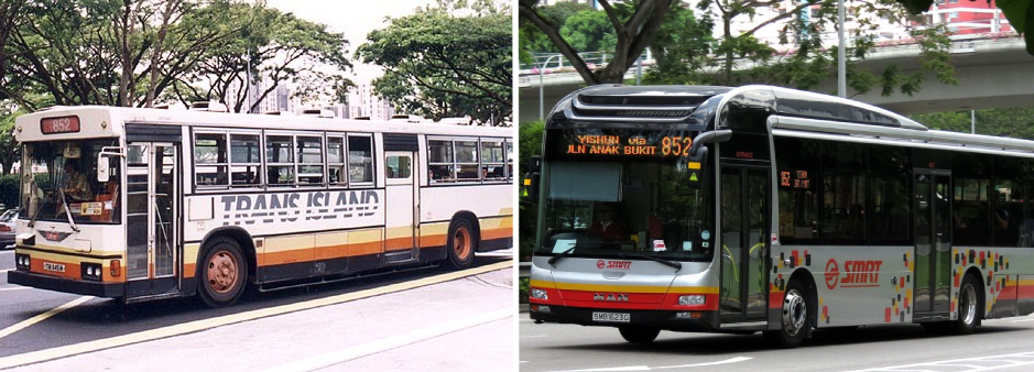 Singapore Buses - Old vs New
