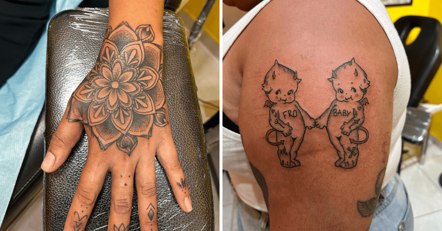 mandala and minimalistic tattoos