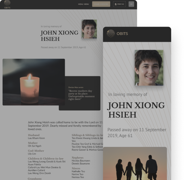 planning funeral singapore - digital obituary