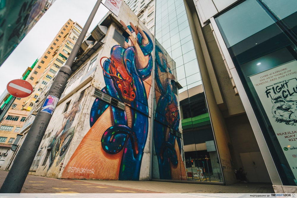 street art hong kong dragon mural