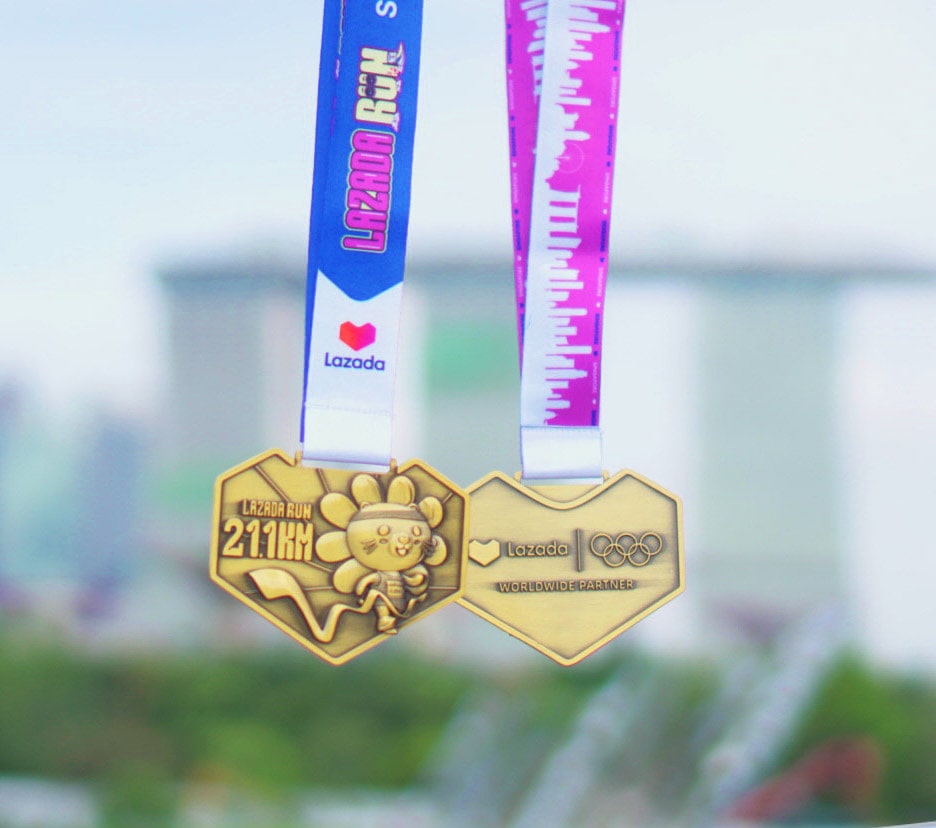 Lazada Run Singapore 2023 - finisher medals