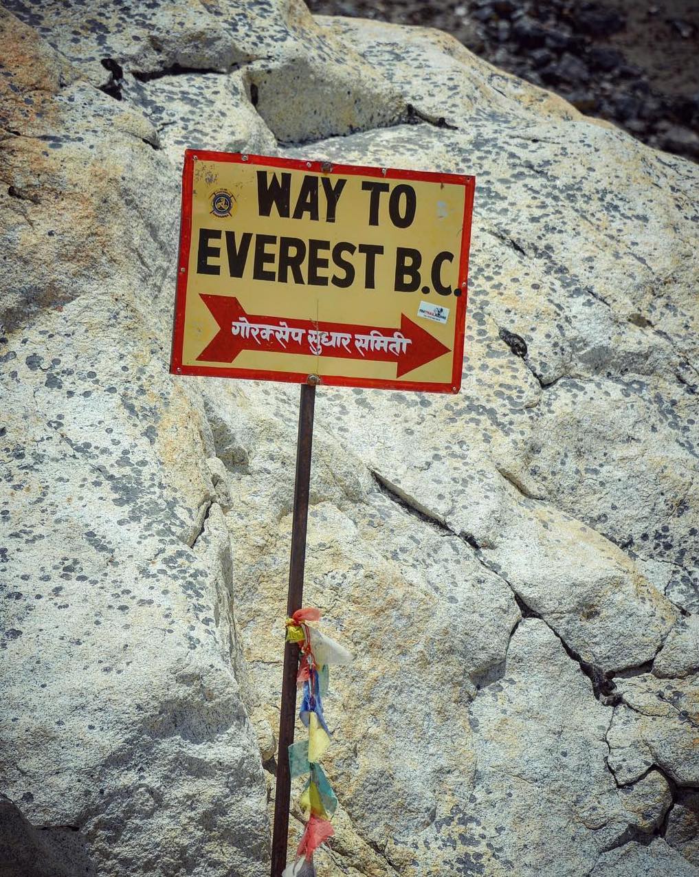 Mount Everest Base Camp sign