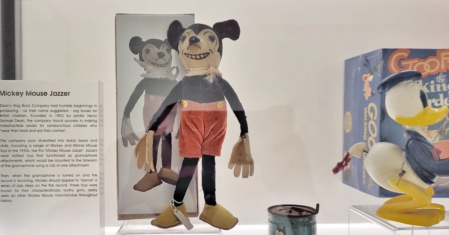 vintage mickey mouse toy at the Mint Museum of Toys
