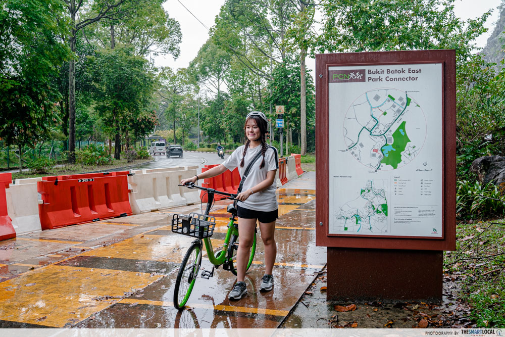 Neighbourhood Cycling Routes - Bukit Batok East PCN girl pushing bike