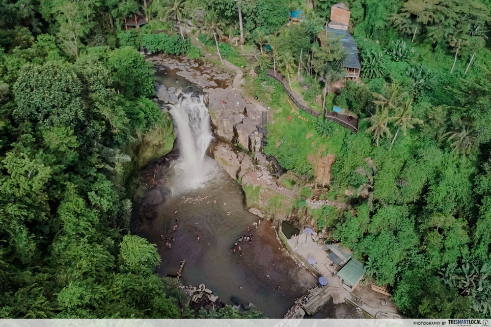 Tegenungan Waterfall - drone shot