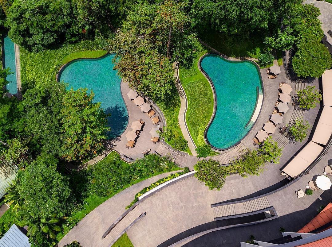 biggest swimming pools - capella singapore sentosa