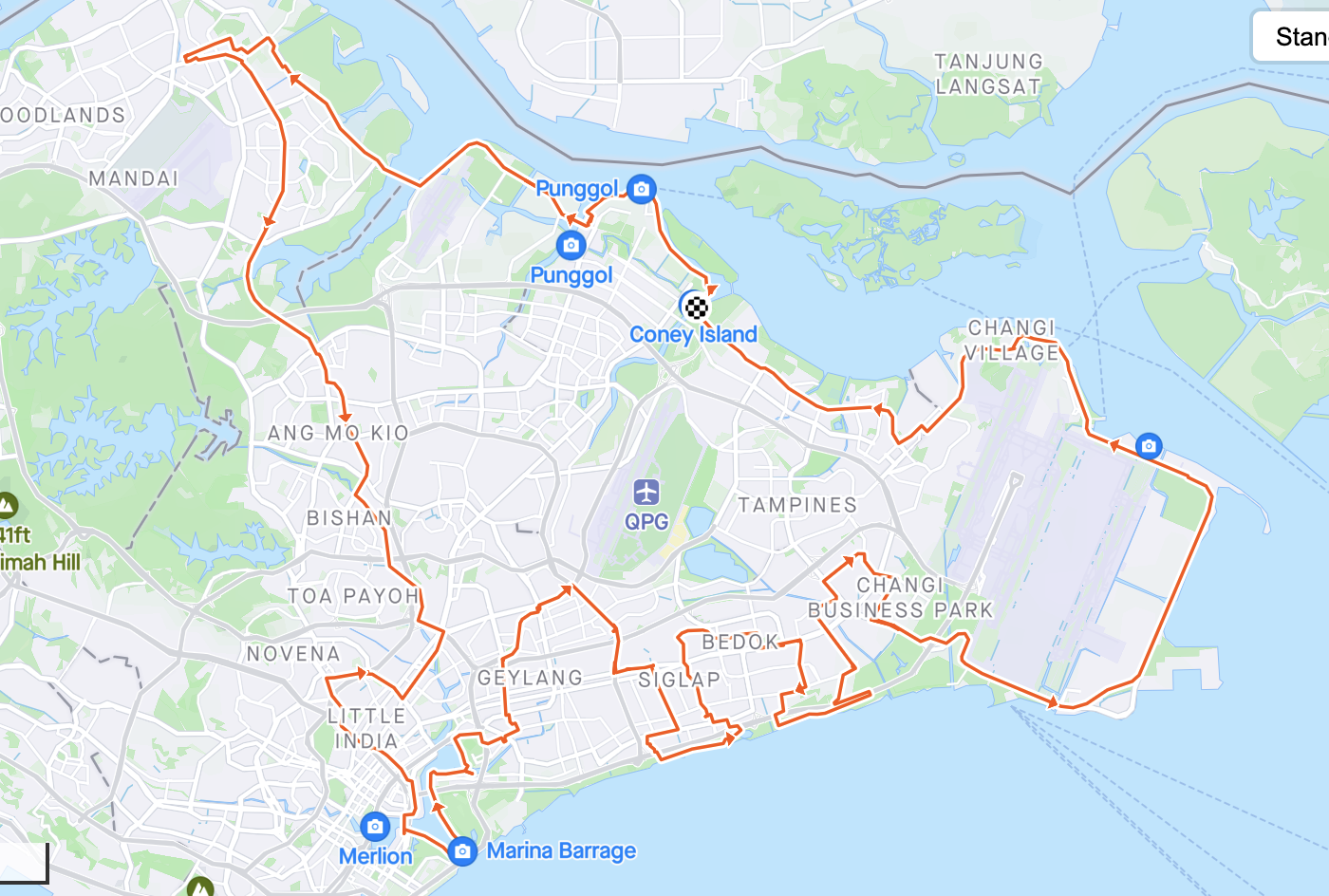 fun cycling routes singapore t rex route