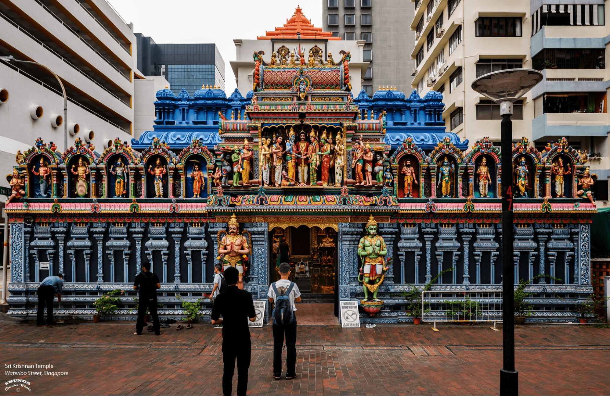 Sri Krishnan Temple blue entrance