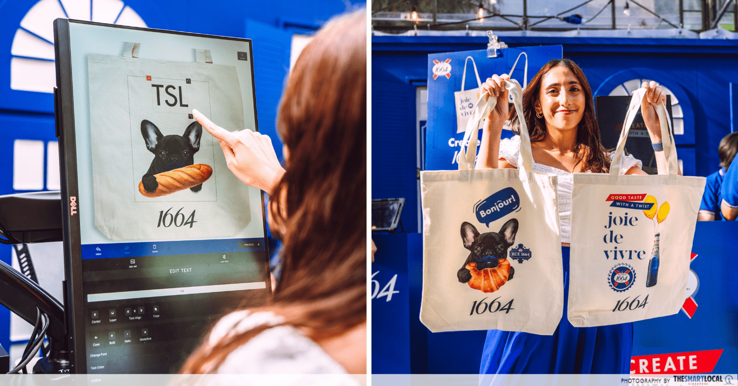 Rue 1664 pop up event - customised tote bags