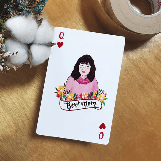 affordable mother's day gift-craftsroom queen of hearts card