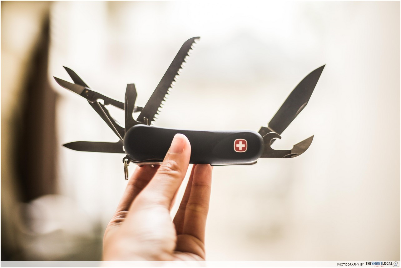 camping in singapore - swiss army knife