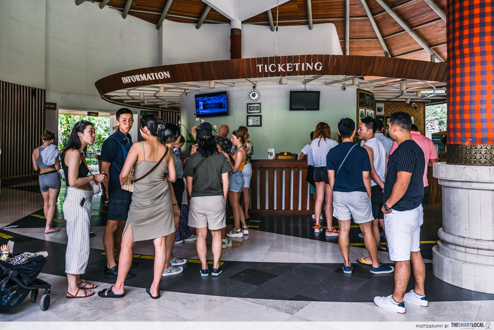 Ubud monkey forest - ticketing counter