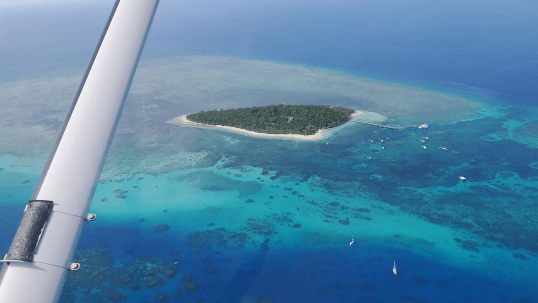 australia road trip - flying over great barrier reef