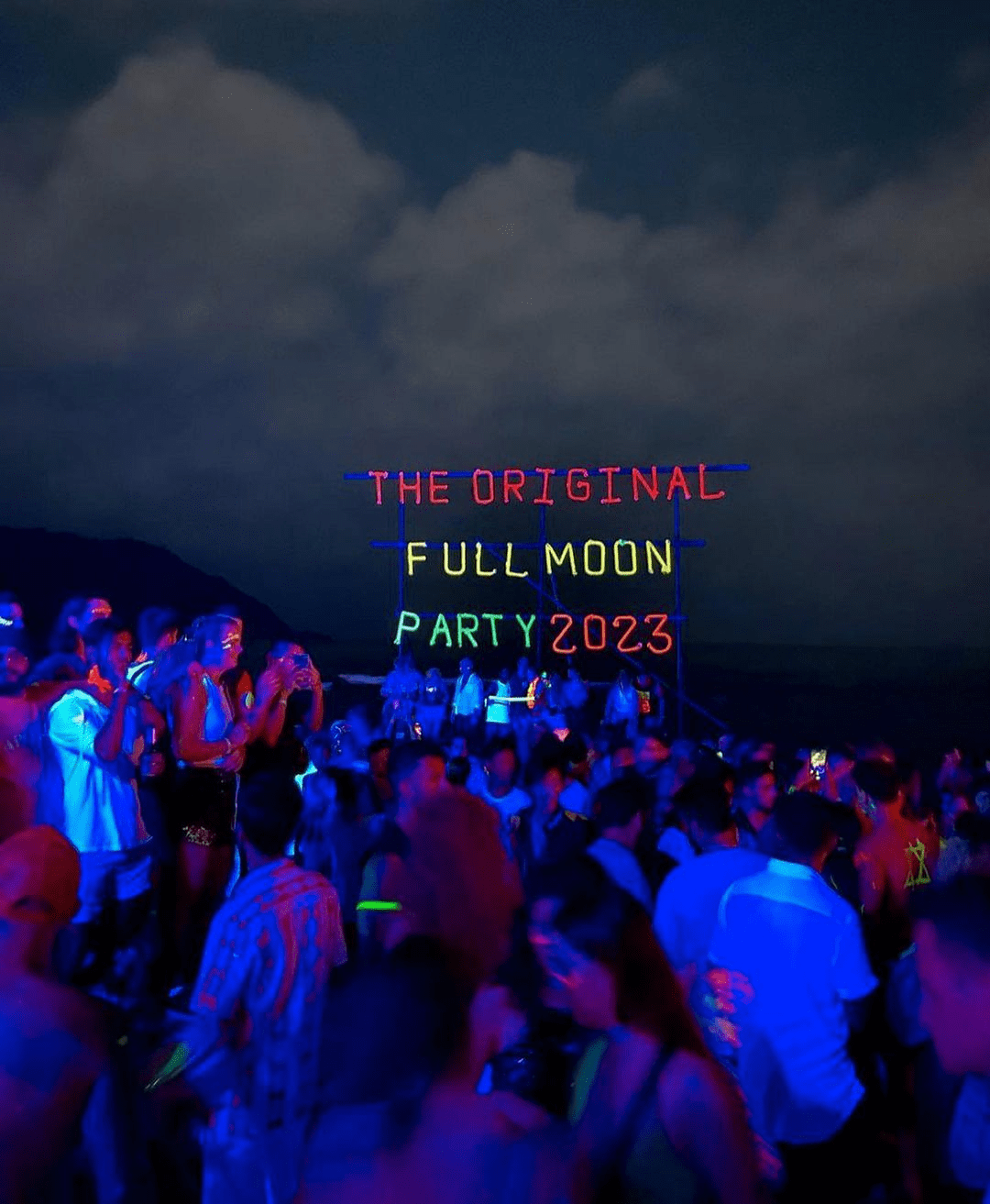 full moon party - neon sign
