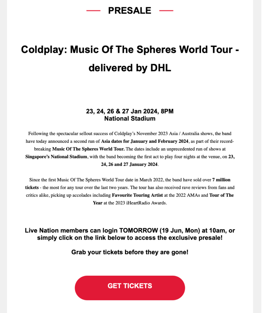 Guide To Concerts In Singapore [2024]