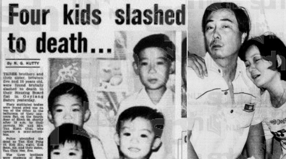 horrifying incidents & disasters singapore - tan children murder newspaper