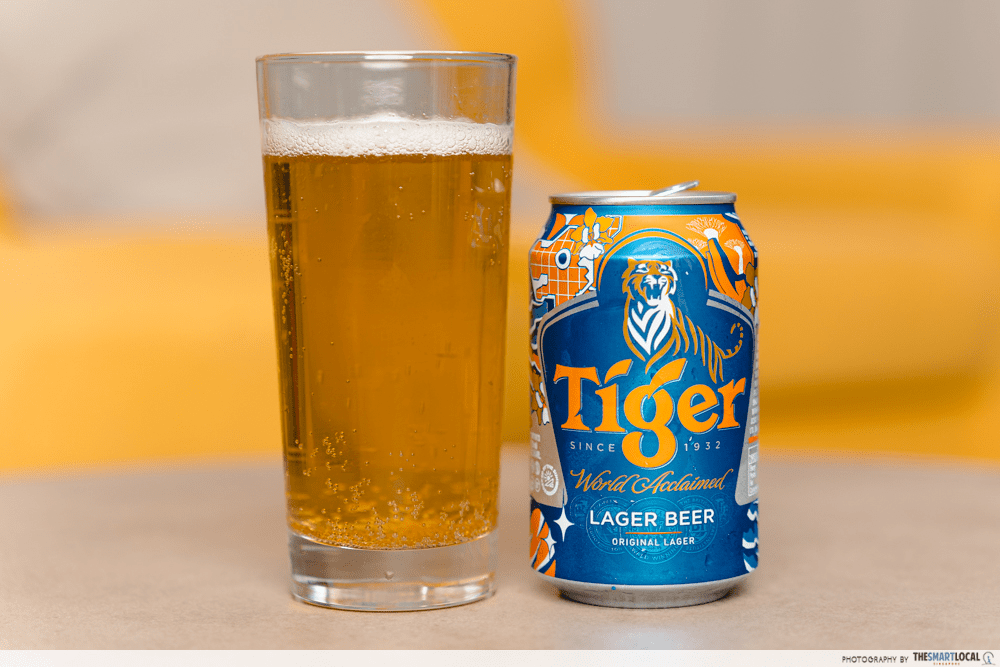 southeast asian beer - tiger poured