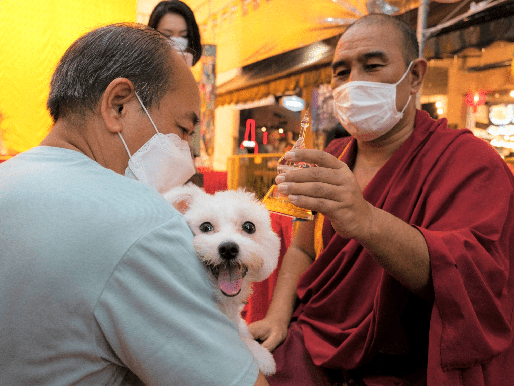 vesak day singapore - Thekchen Choling animal blessing
