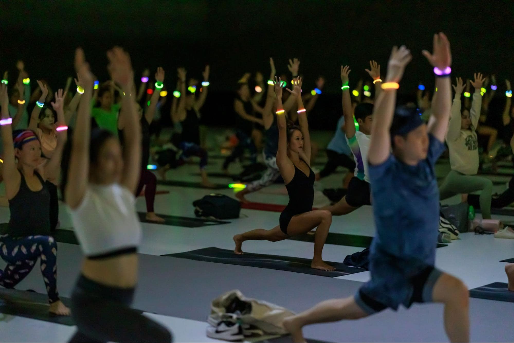yoga in the dark