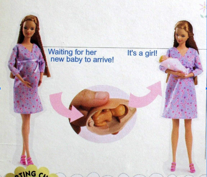 Coolest Barbie dolls - Pregnant Barbie with detachable baby and bump