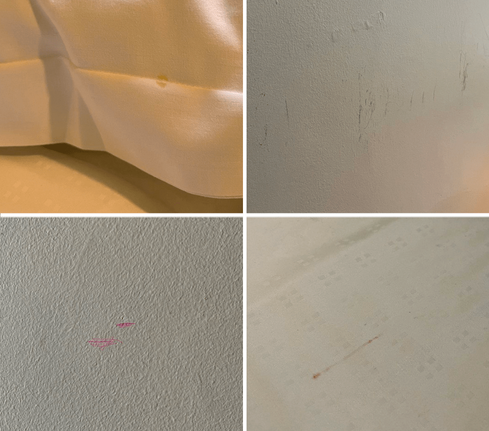 Budget Hotel Stains Marks