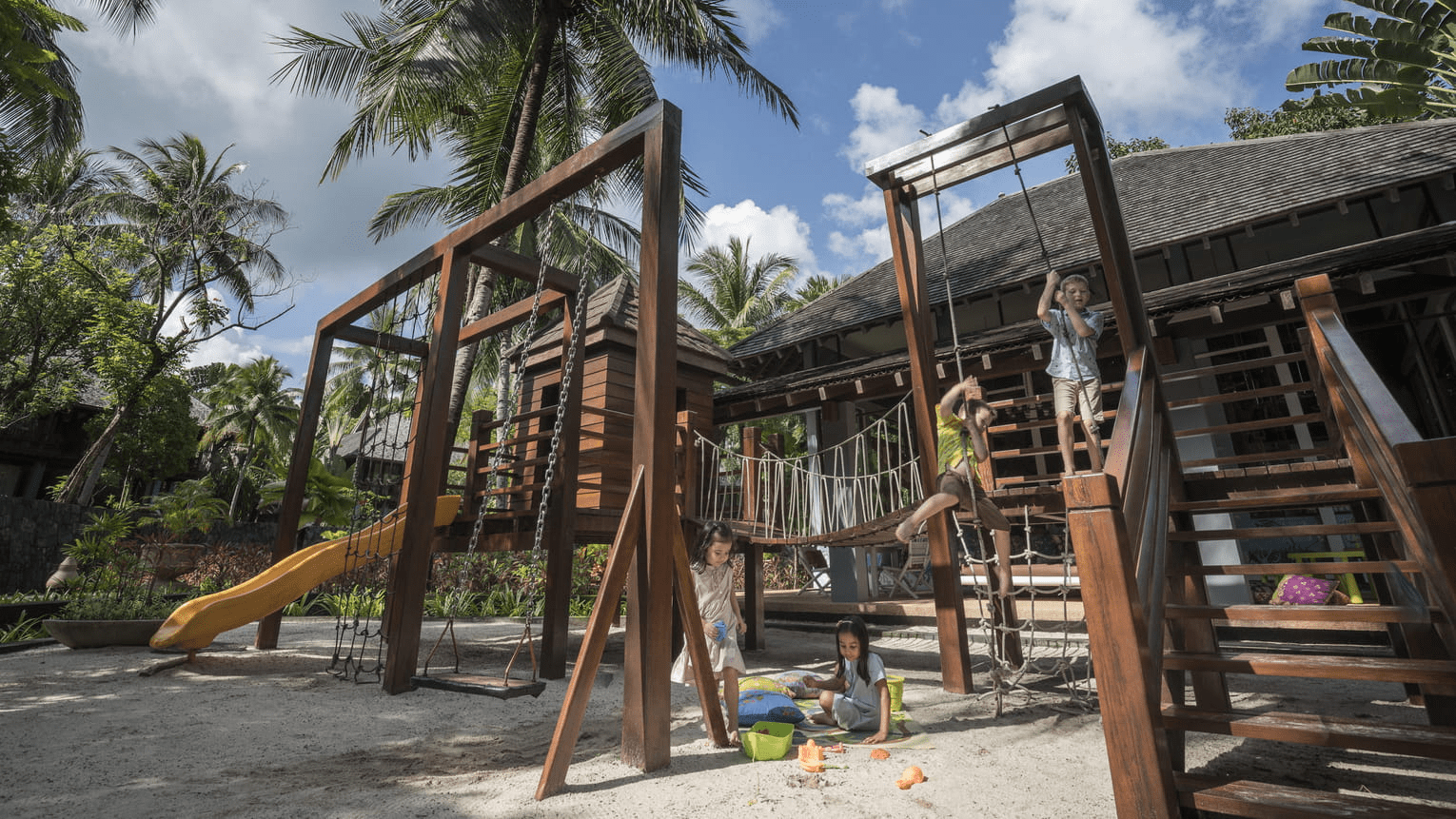 Hotels with Kids Clubs - outdoor adventure playground
