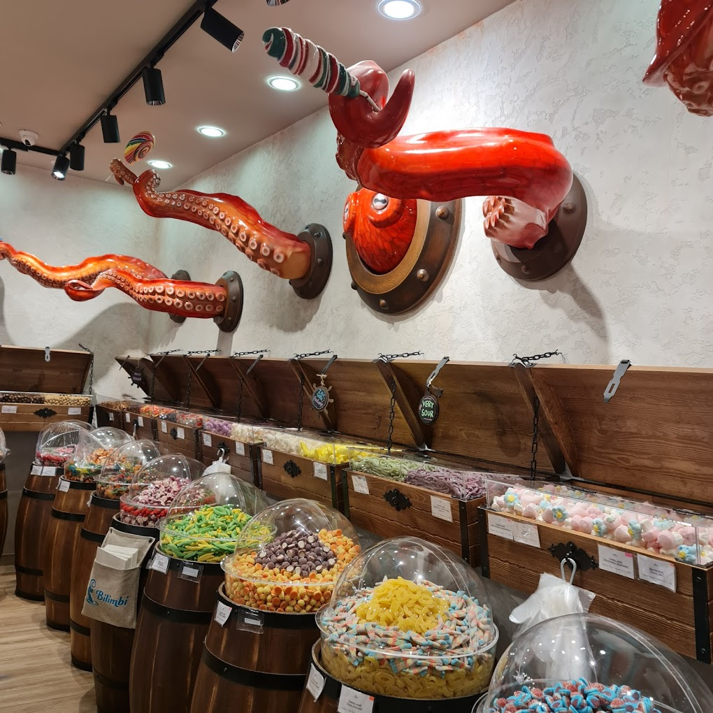 bilimbi candy store giant octopus on wall