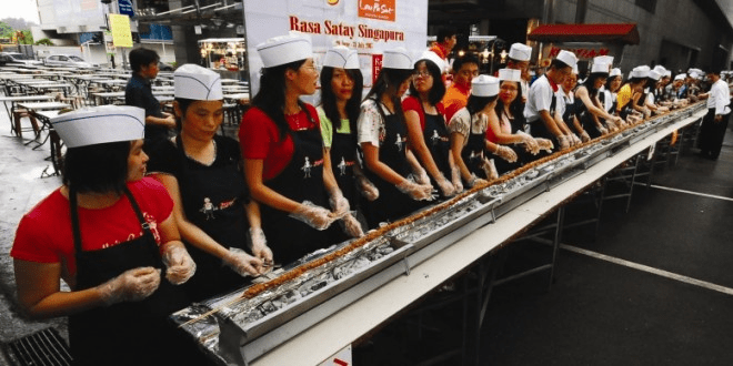 guinness world records singapore longest satay