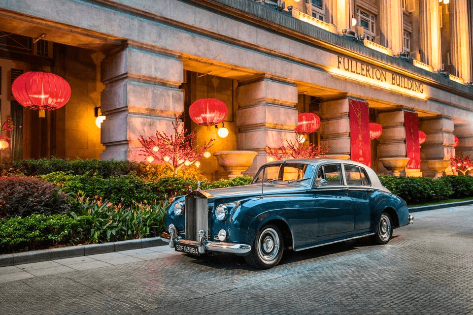 hotels with cool amenities - the fullerton hotel rolls royce