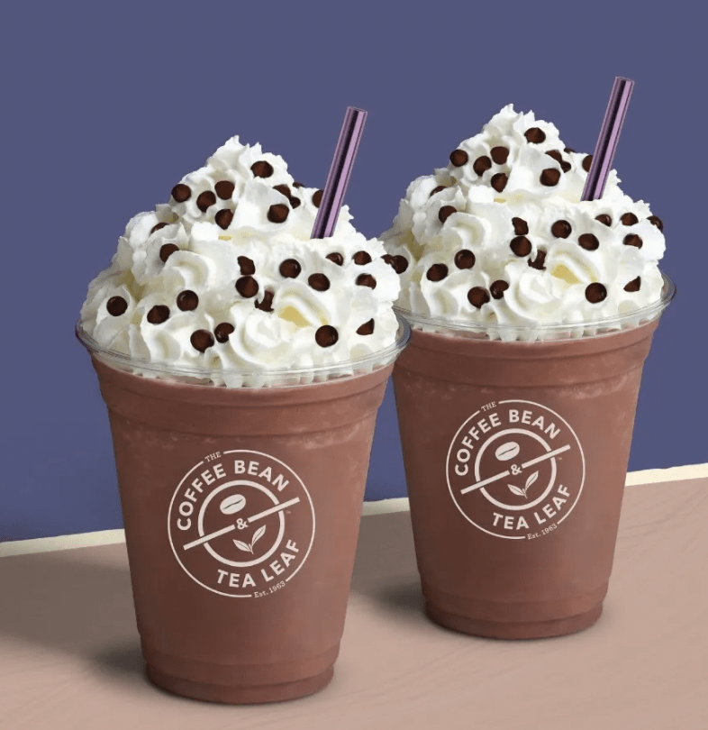 the coffee bean mocha chocolate chip ice blended