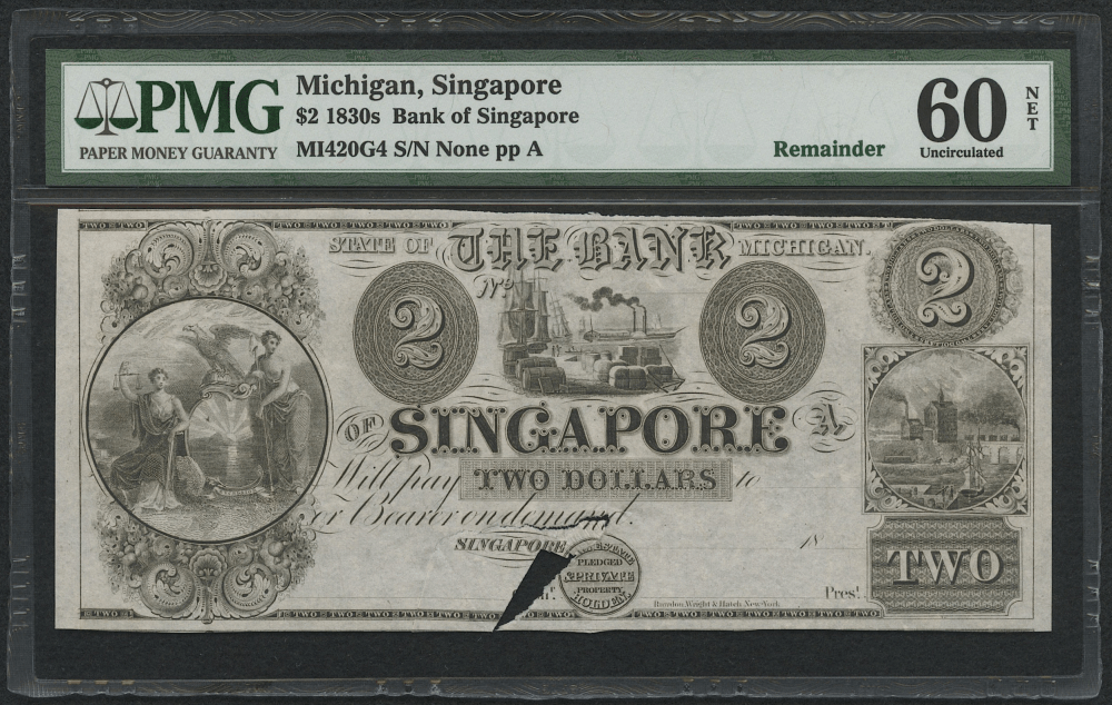 Singapore, Michigan - Bank note