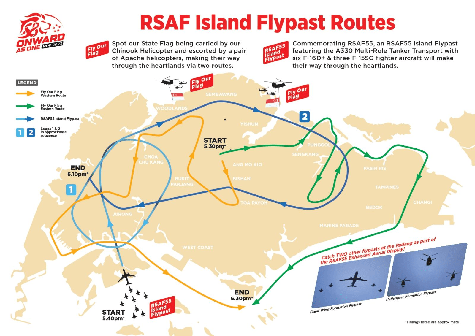 RSAF island flypast routes