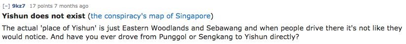 singaporean conspiracy theories - yishun is a fake town