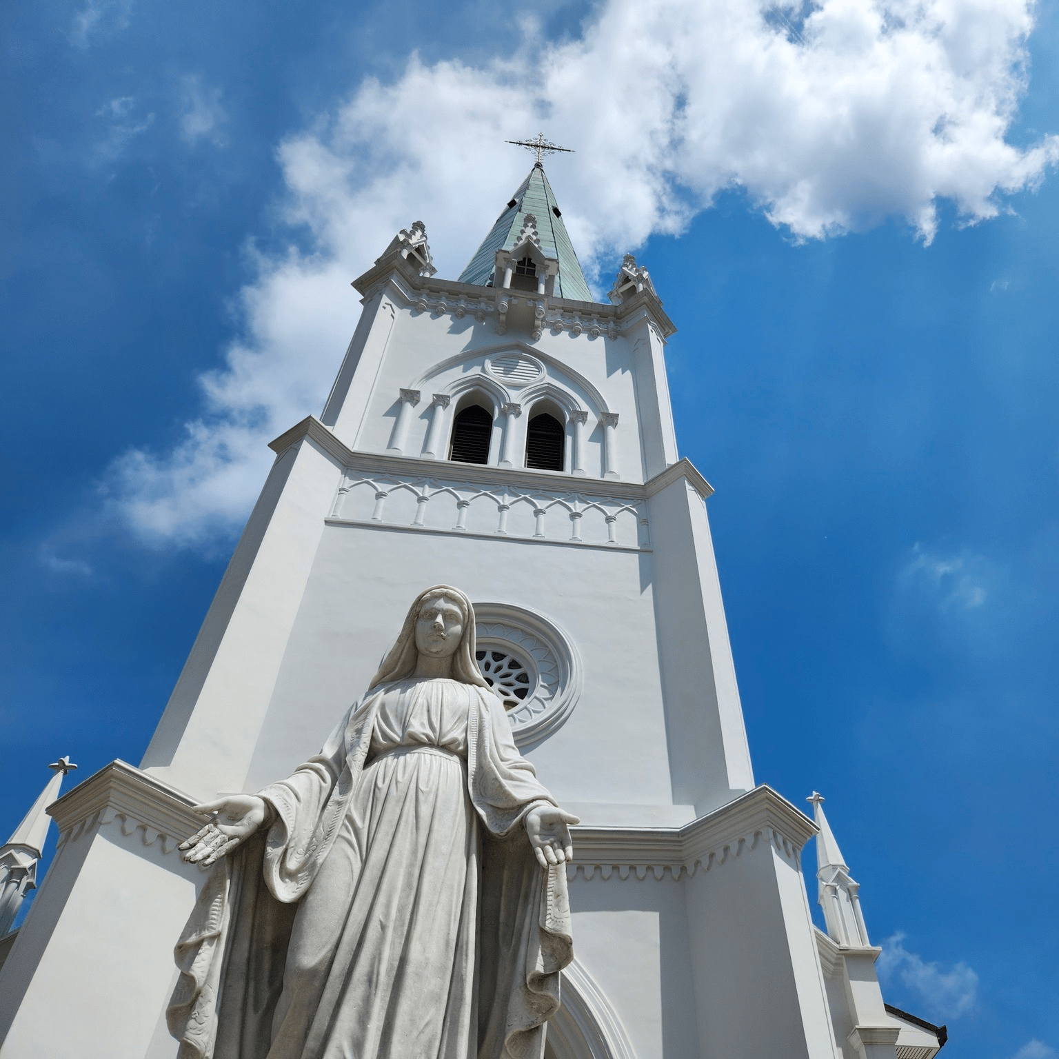 Beautiful Churches in Singapore - Church of the Nativity of the Blessed Virgin Mary Exterior Statue