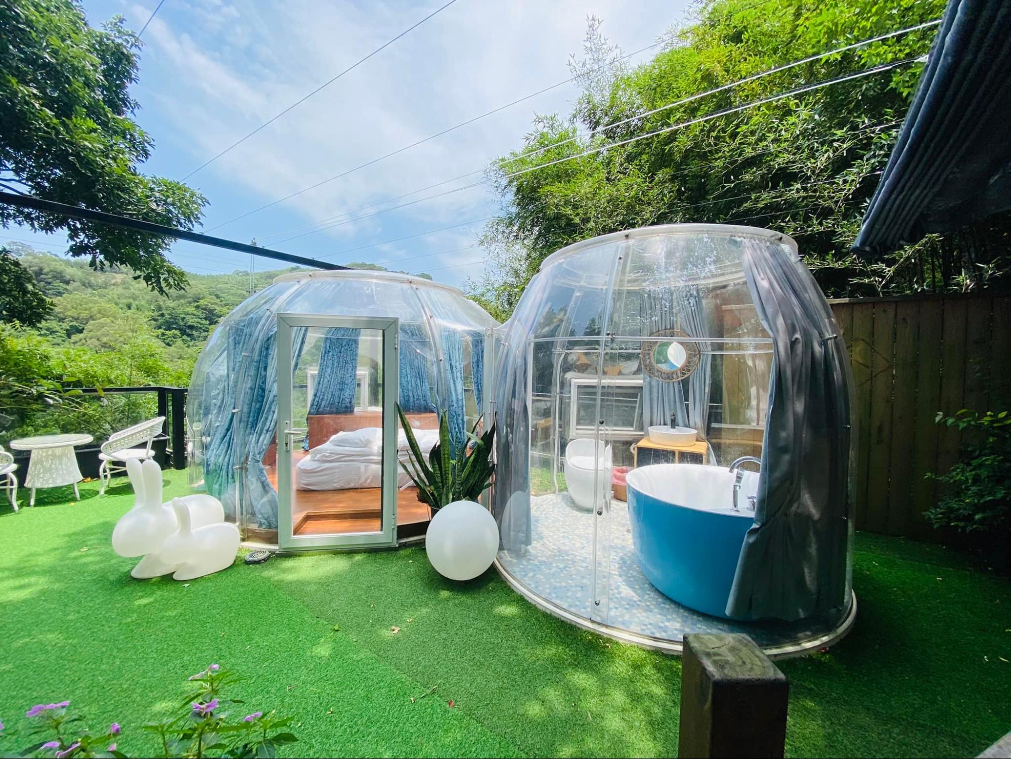 Mountain Homestays in Taiwan - Zhuo Ye Cottage bubble houses